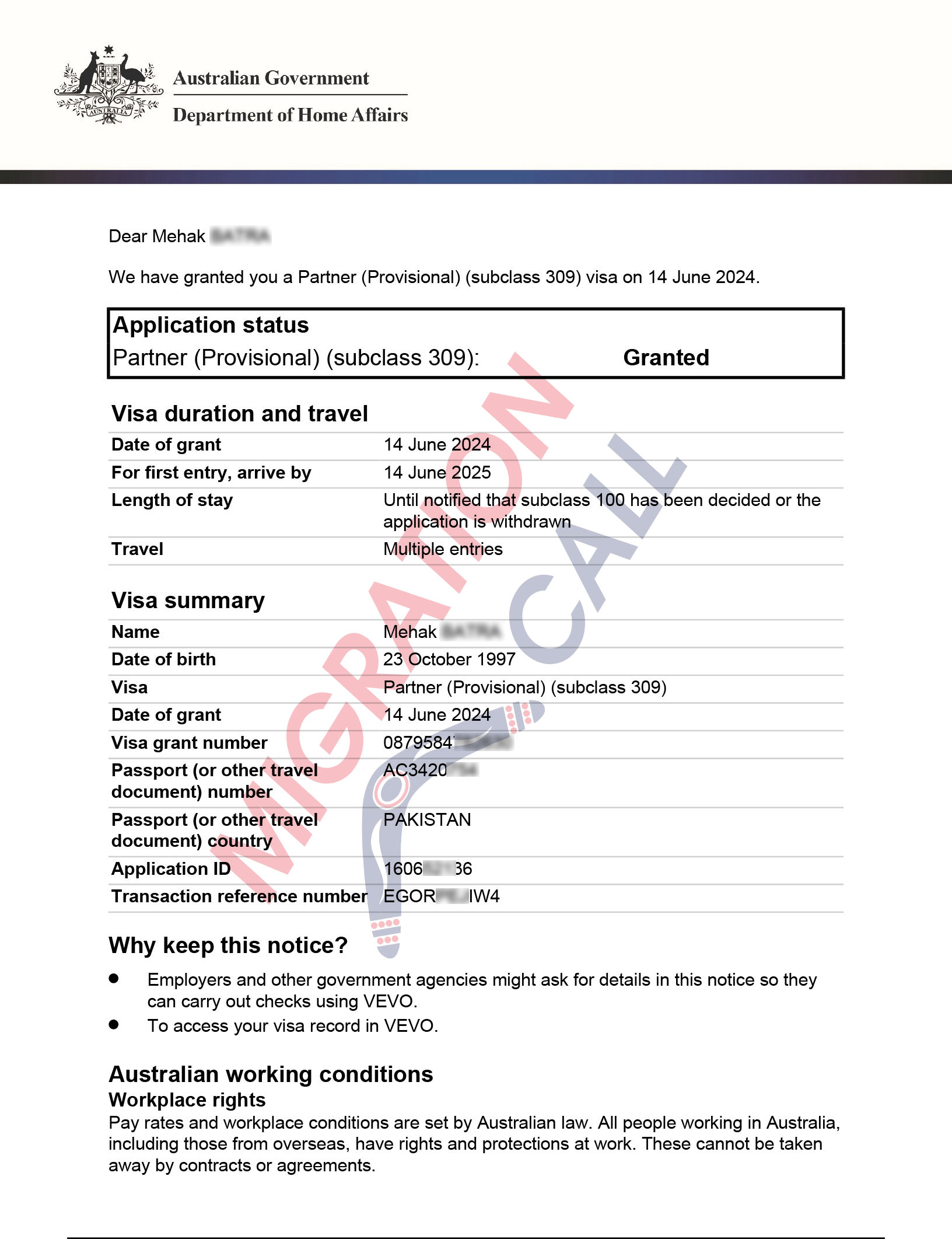 mehak spouse visa